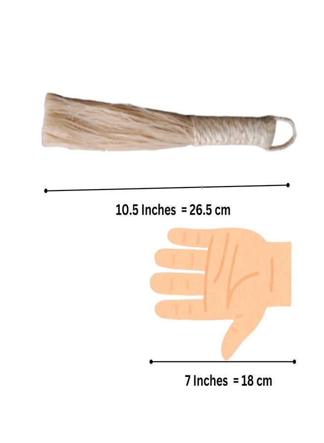 BenignCraft Banana Fiber 10 inch Small Pooja Broom with Handle and Loop for Prayer Room Dusting & Cleaning. - Image 2